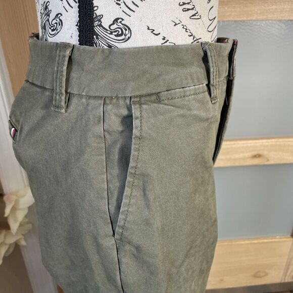 Tommy Hilfiger Straight Leg Pants Olive Army Green Women Size 6 - Picture 4 of 8